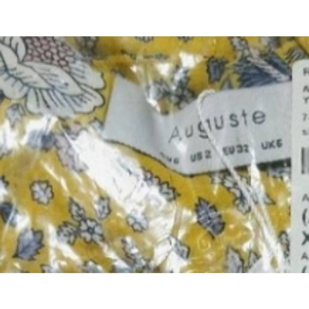 AUGUSTE X REVOLVE Valentina Boho Mini Dress in Floral Bird Yellow US Size 2 - Picture 13 of 13